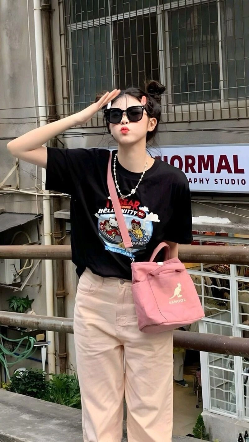 ảnh gái xinh đeo kính che mặt