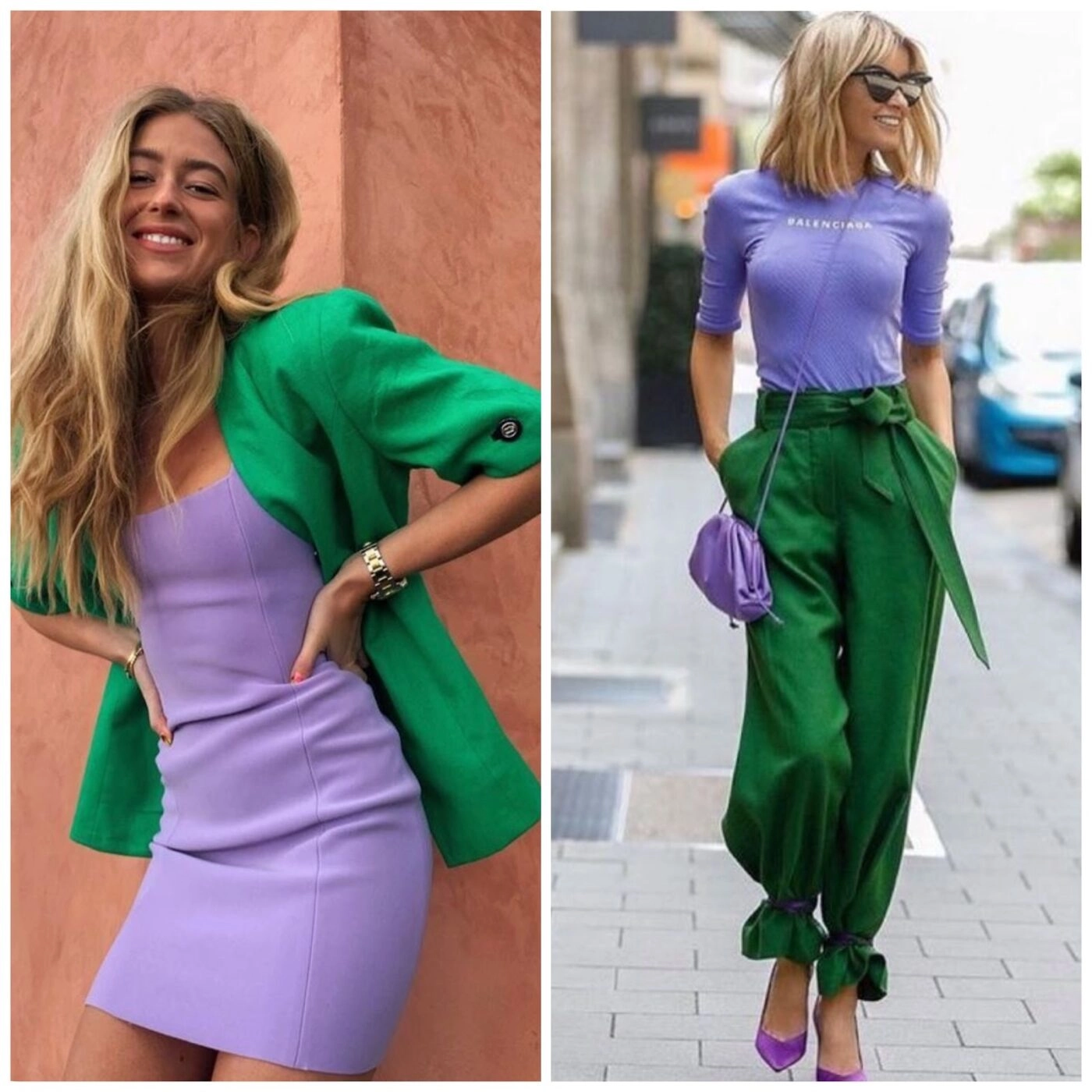 màu tím phối với màu gì