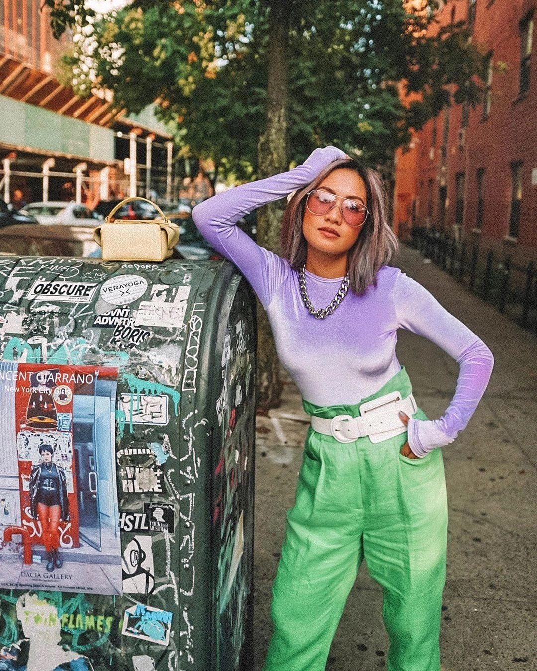 màu tím phối với màu gì