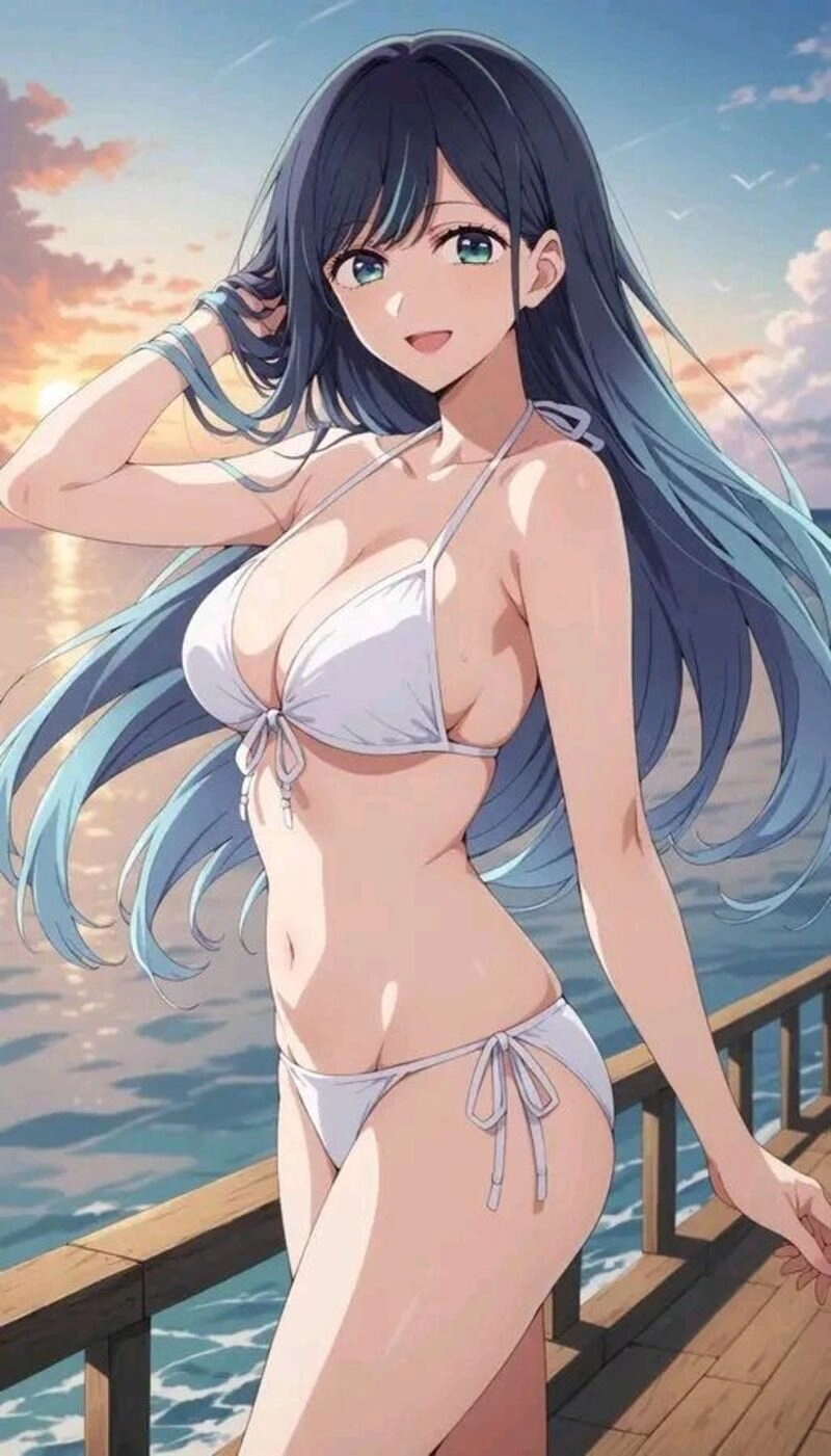 ảnh anime nữ mặc đồ bơi