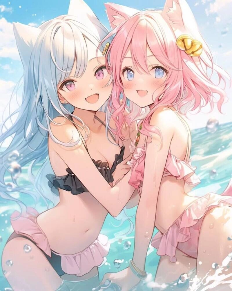 ảnh anime nữ mặc đồ bơi