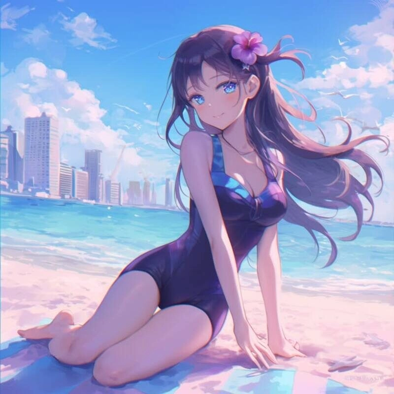 ảnh anime nữ mặc đồ bơi