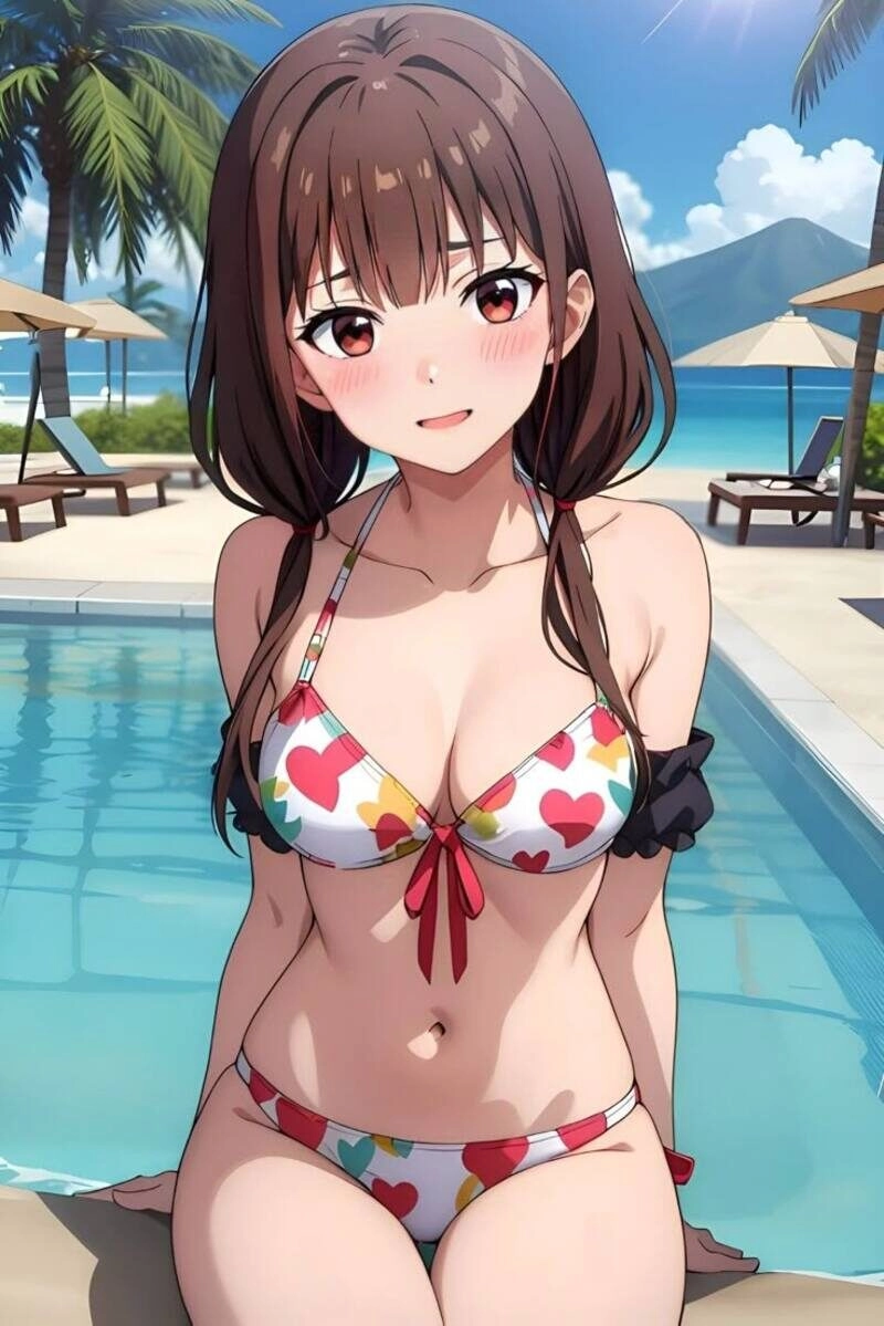 ảnh anime nữ mặc đồ bơi