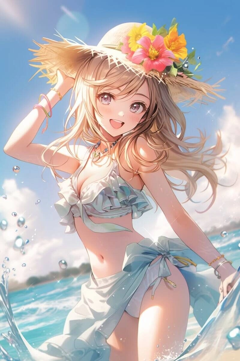 ảnh anime nữ mặc đồ bơi