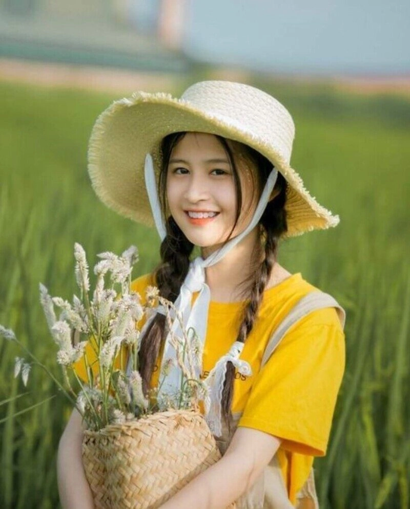 ảnh gái quê giản dị