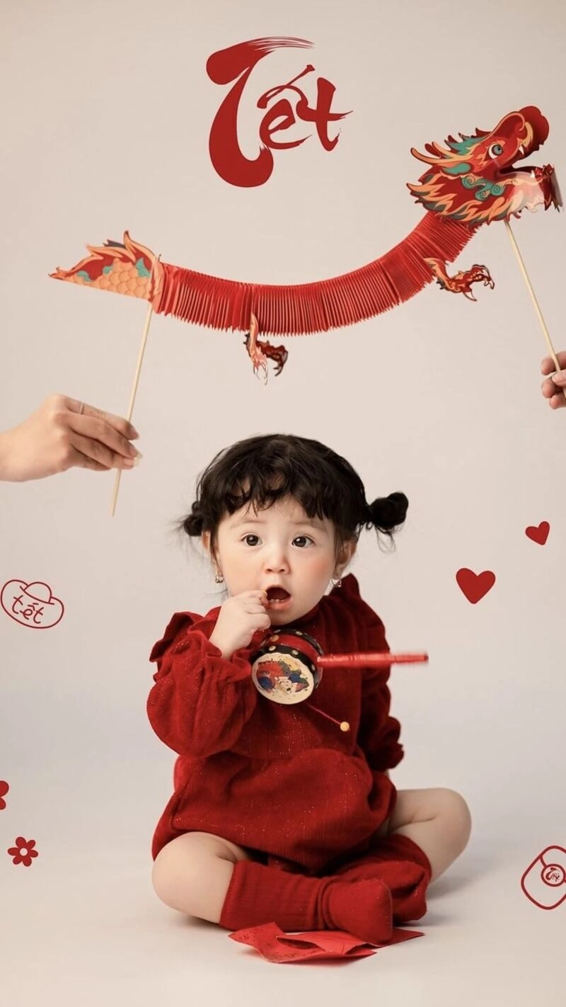 concept chụp ảnh cho be gái 1 tuổi