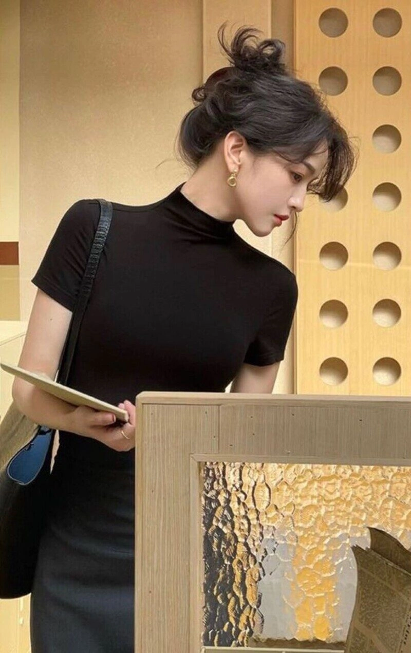 ảnh gái xinh búi tóc