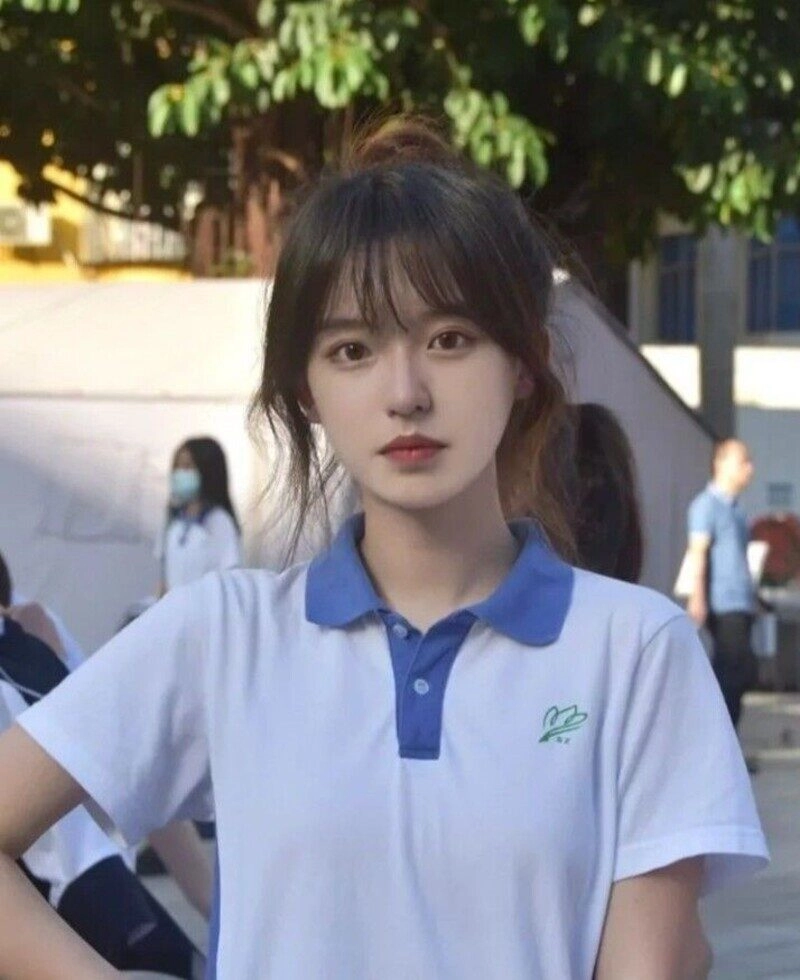 ảnh gái xinh búi tóc