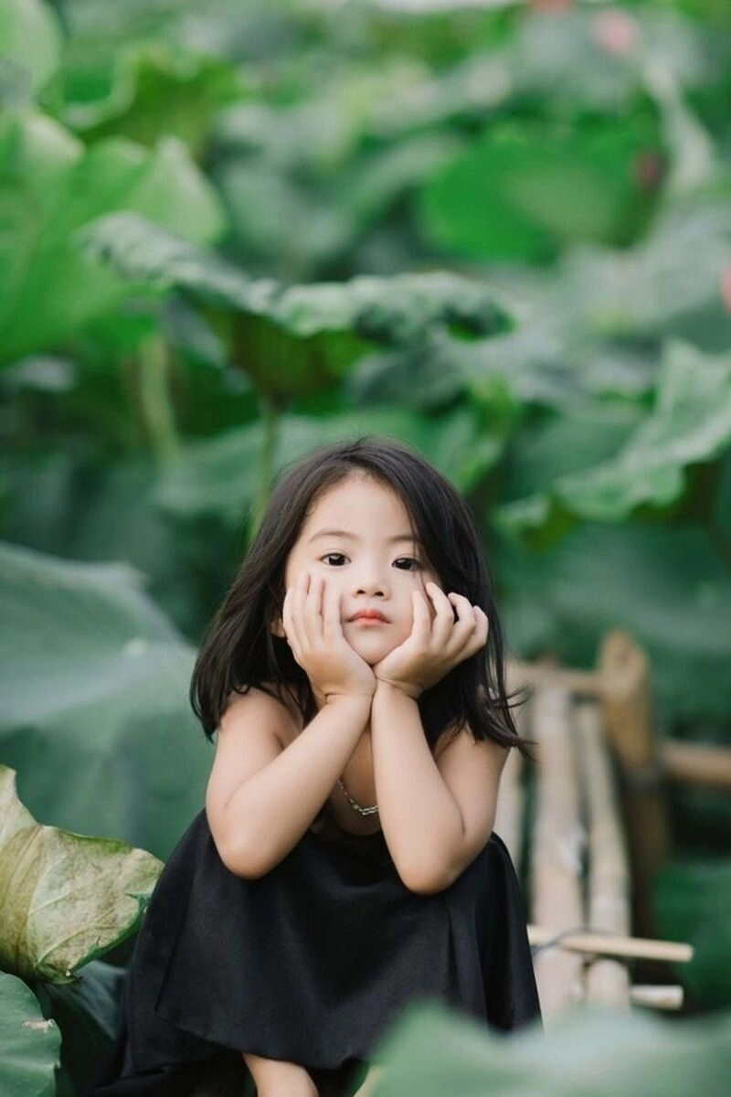 chụp ảnh sen cho bé gái