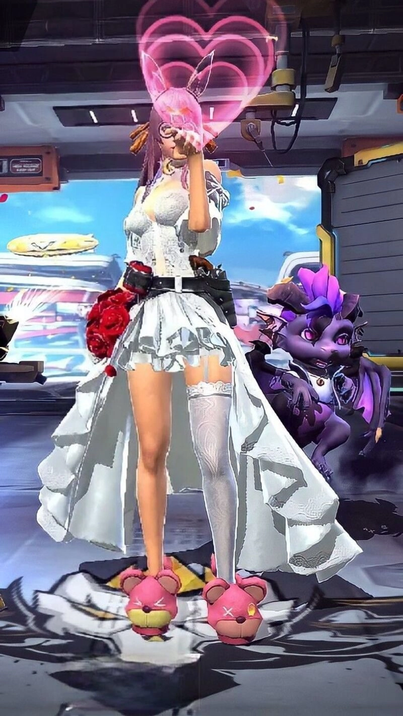 con gái ảnh ff thả tim