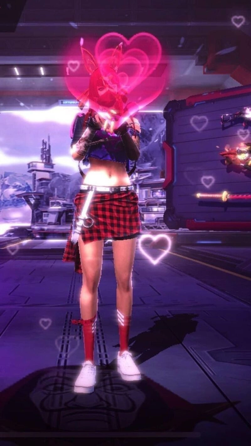 con gái ảnh ff thả tim