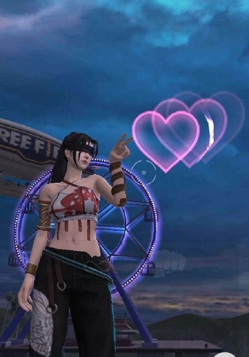 con gái ảnh ff thả tim