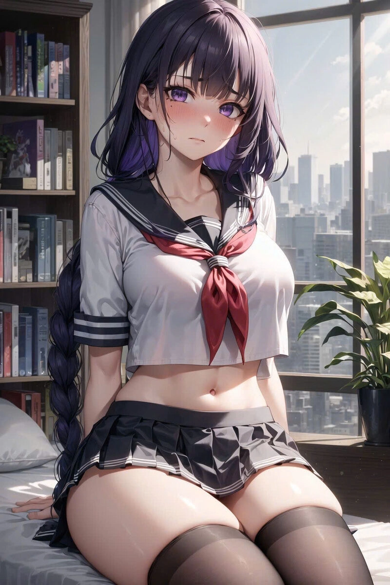 Hình ảnh cô gái anime khoe hàng xinh đẹp